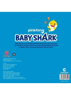 Livro De Colorir Arte E Cor - Baby Shark com 36 Paginas