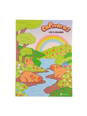 Livro De Pintura Infantil Ler E Colorir Capivaras - Sortido