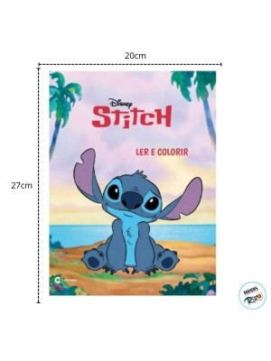Livro Ler e colorir Stitch Folheto Disney
