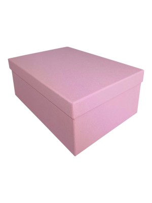 Caixa Cartonada Retangulares 33 x 24 x 14 cm Rosa Bebe Papelão Rígido