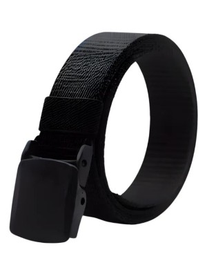 Cinto Masculino De Naylon 120cm Fivela Catraca Regulavel Cor Preto 