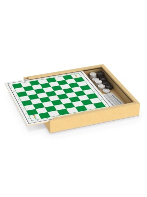 Jogo Tabuleiro 3 em 1 Xadrez Dama Trilhas Estojo Madeira 30x30cm Estratégia