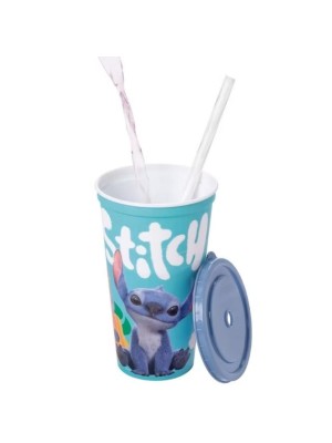 Copo 500ml Refri Decorado Stitch Plasútil – Produto Oficial Disney, Resistente e Livre de BPA
