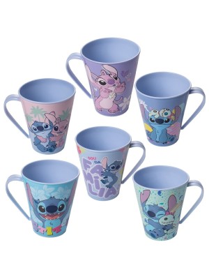 Caneca Stitch 360ml Plasútil – Produto Oficial Disney, Plástico Resistente e Livre de BPA