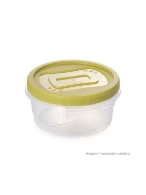 Pote Plástico Redondo Plasútil 900ml Tampa Clic Vedação