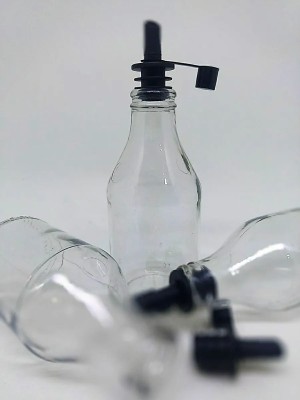 Galheteiro de Vidro Pequeno 220ml para Azeite, Vinagre e Molhos