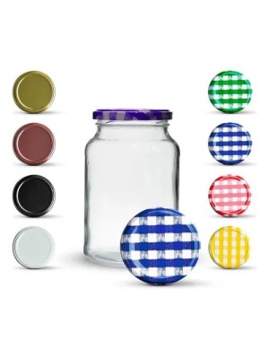 Pote para Conserva 500ml Vidro Transparente com Tampa de Metal