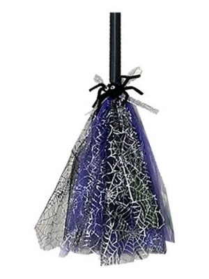 Vassoura de Bruxa Halloween 85cm Fantasia 