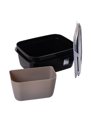 MARMITA TRAVA GREMIO 850ML 17,7X13,2X7,6CM UN. PLASUTIL