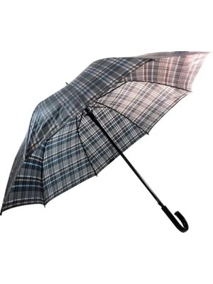 Guarda-Chuva Portaria Estampado Cabo Curvo 8 Varetas Duplas 75cm Resistente e Elegante para Máxima Proteção em Dias de Chuva
