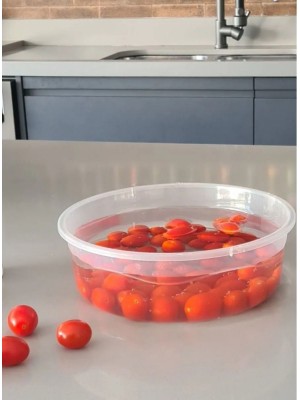 Pote Redondo Alto Novelle 4L Rischioto com Tampa Vedada e Plástico Resistente para Armazenamento de Alimentos