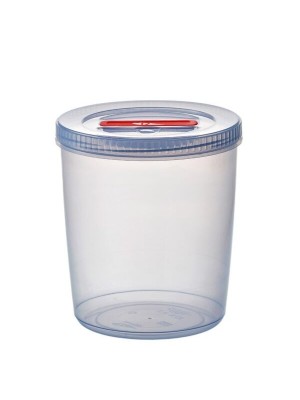 Pote com Tampa Rosca Spinlock 4,5L Plástico Transparente Vedação Hermética para Alimentos