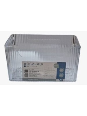 Organizador de Plástico Multiuso 20,5x9x12cm Versátil para Casa, Escritório, Banheiro, Cozinha e Ambientes Pequenos