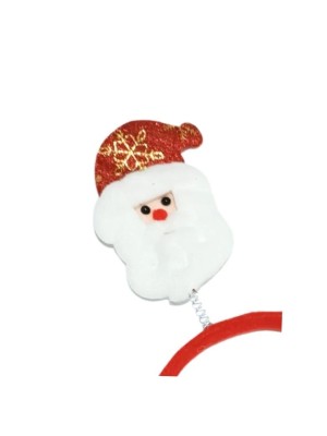 Acessório Natalino Tiara com Molas Papai Noel 24x17cm para Crianças e Adultos