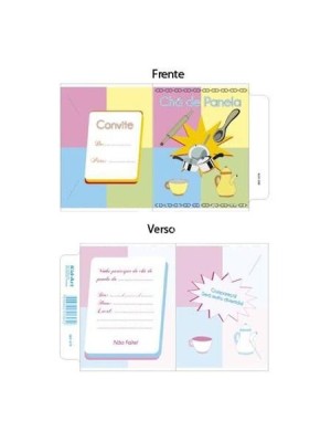 CONVITE CHA DE COZINHA C/10 UN. TOP FEST