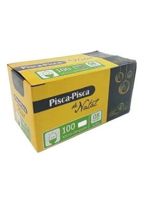 Pisca-Pisca MicroLED 100L 127V Branco Frio com 8 Funções Fio Verde – Iluminação Decorativa Natalina