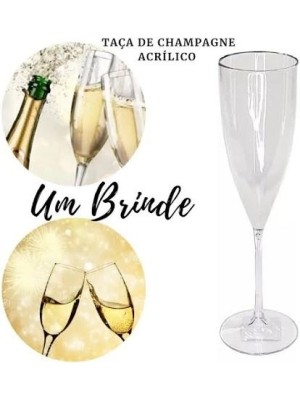 Taça Champagne Cristal 180ml Transparente Elegante para Brindes, Casamentos, Festas e Eventos com Design Sofisticado 