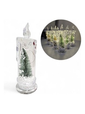 Vela Decorativa Natalina com LED – Iluminação Natal Segura, Realista e Charmosa para Decoração de Fim de Ano