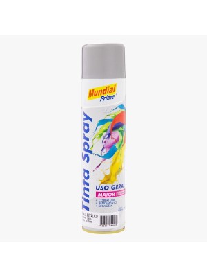 Tinta Spray Prata Metálico 400ml Uso Geral para Metal, Madeira, Plástico, Artesanato e Decoração