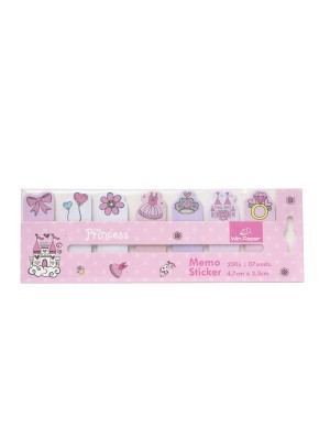 Nota Sticker Princess Win Paper com 25 Folhas e 7 Modelos – Adesivos Decorativos Temáticos de Princesa para Anotações, Planners e Papelaria Criativa