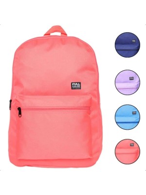 Mochila Juvenil Full Color Escolar Reforçada Grande com Bolso Frontal e Alças Ajustáveis