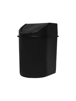 Lixeira Basculante 12 Litros Jaguar Plástica com Tampa Basculante para Cozinha, Banheiro e Área de Serviço – Compacta, Resistente