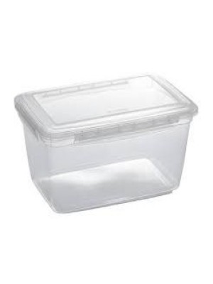 Pote com Trava 5 Litros – Pote Plástico Transparente com Tampa Travada, Vedação Segura, Ideal para Armazenar Alimentos, Mantimentos e Organização