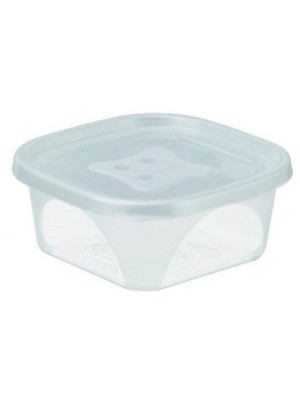 Pote Quadrado Grande 1200ml com Tampa Azul Hermética para Armazenar Alimentos, Freezer, Geladeira e Organização da Cozinha