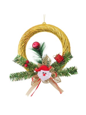 Enfeite para árvore guirlanda dourada 25x20 cm