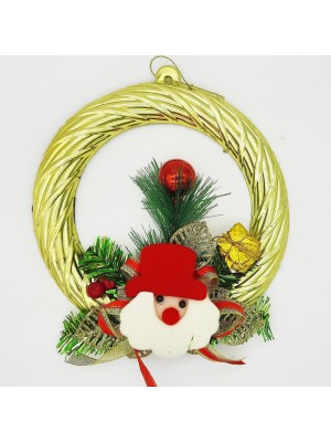 Enfeite para árvore guirlanda dourada 25x20 cm