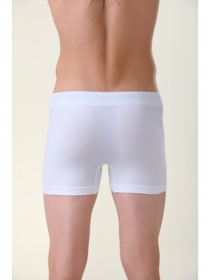 Cueca Boxer Adulto Branco M Sem Costura com Conforto Avançado, Ajuste Anatômico e Elasticidade Ideal para Uso Diário