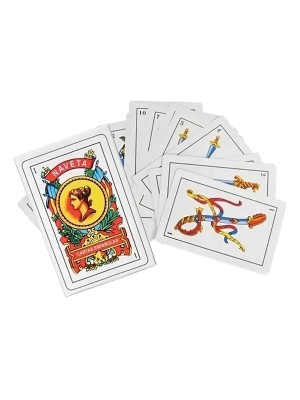 Baralho Espanhol Tradicional de Papel 10x6,5cm para Jogos de Truco, Brisca e Escoba – Cartas Coloridas e Resistentes