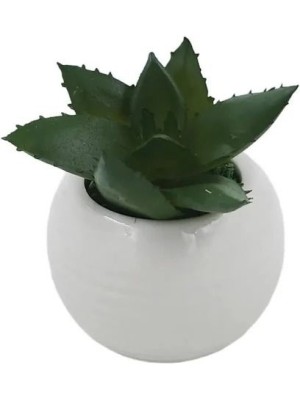 Planta Artificial Decorativa com Vaso Quadrado 6x8cm para Mesa, Escritório, Sala e Nichos – Suculenta Realista para Decoração de Ambientes