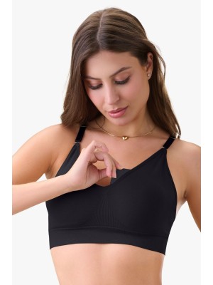 Sutiã Preto Adulto G Sem Costura com Bojo Estruturado e Alças Removíveis, Confortável, Versátil e Ideal para Uso Diário