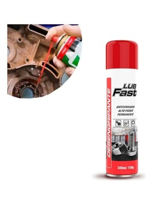 Desengripante 300ml Anticorrosivo Spray Lub Fast Alto Poder Lubrificante para Parafusos, Ferrugem e Manutenção Geral