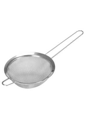 Peneira Inox 14cm com Cabo Longo – Peneira de Aço Inoxidável com Malha Fina para Coar Chá, Café