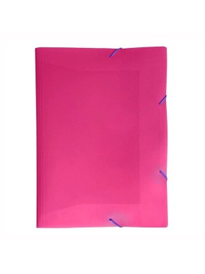 Pasta Aba Elástico A4 Lombo 2cm Full Color Pink Plástica para Organização de Documentos Escolares, Escritório e Home Office