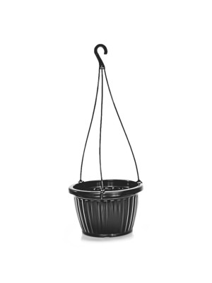 VASO RED. CANELADO PRETO C/ALCA 6LTS UN.