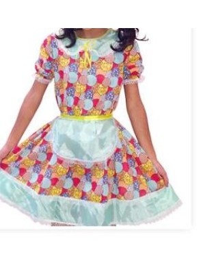 VESTIDO MOCINHA S/ BERMUDA C/ AVENTAL TAM P. UN. BELLA FESTA