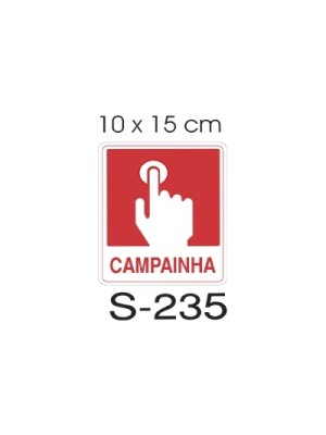PLACA CAMPAINHA 10X15CM UN.