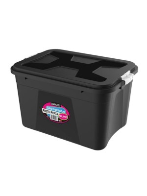 CAIXA ORGANIZADORA MULTIUSO PRETA 56L UN.