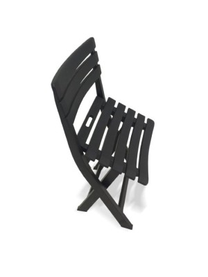 CADEIRA DE PLASTICO DOBRAVEL PRETA SUPORTA ATÉ 110KG