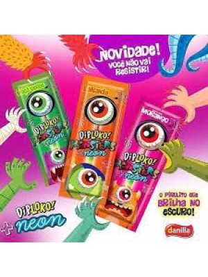 PIRULITO DIPLOKO NEON OLHO 10G UN. SABOR FRUTAS SORTIDAS DANILLA